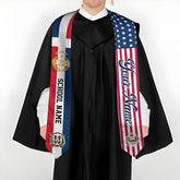 Custom Dominican Sash Graduation 2025, Dominicans Flag Graduation Sash 2025, Dominican Republic Graduation Stole